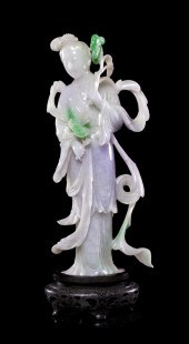 *A Jadeite Figure of a Lady of white