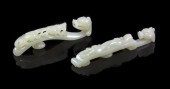 Two Chinese Carved Jade Belt Hooks 153070