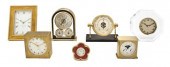 A Collection of Seven Table Clocks of