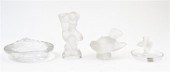 A Collection of Four Lalique Frosted