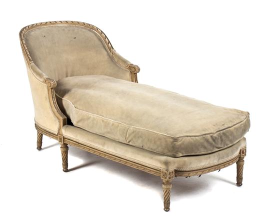 A Louis XVI Style Painted Chaise 1516c9