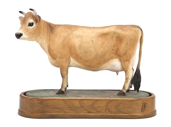 An English Bone China Model of a Cow Doris