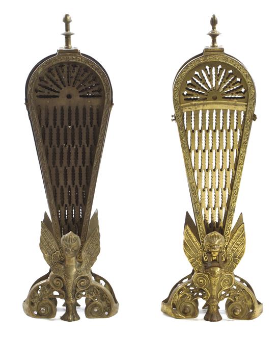 A Pair of Victorian Brass Fan Form 1518ce