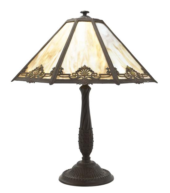 An American Slag Glass Table Lamp 15197d