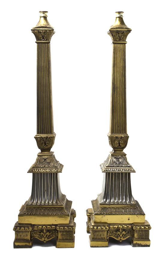 A Pair of Neoclassical Brass Table 151b70