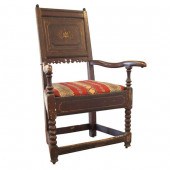 A Swedish Country Revival Oak Armchair