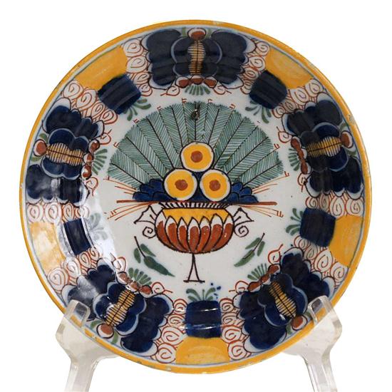 A Dutch Peacock Tin Glazed Pottery 151d5b