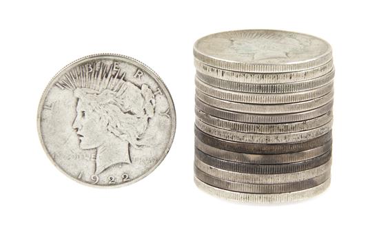  Fifteen U S Peace Silver Dollars 1546c8