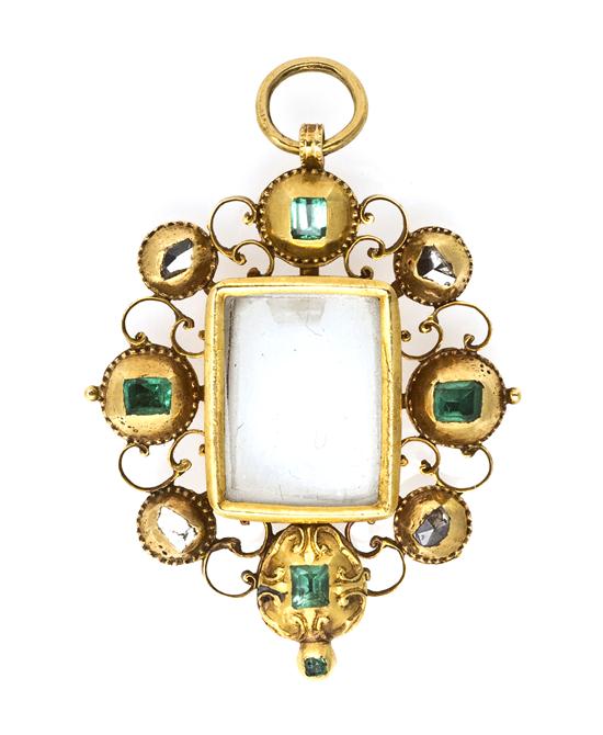 A Victorian Yellow Gold Emerald 154b14