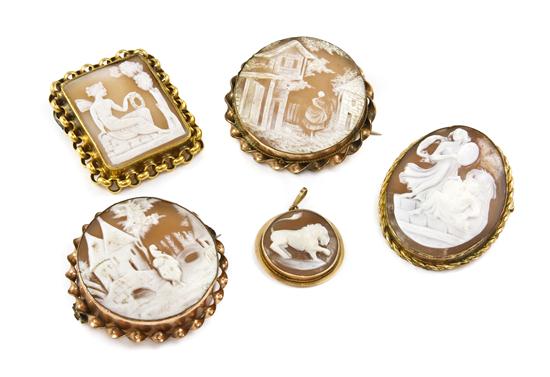 A Group of Shell Cameo Brooches 154c75