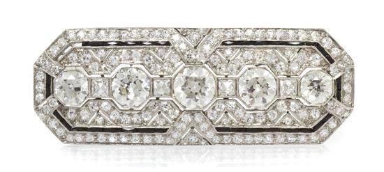 An Art Deco Platinum Diamond and 155050