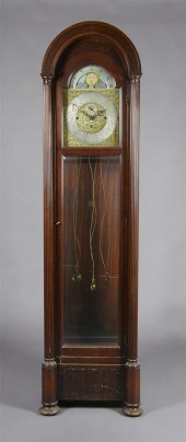 A Mahogany Tall Case Clock Colonial
