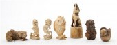 A Group of Seven Carved Ivory Articles