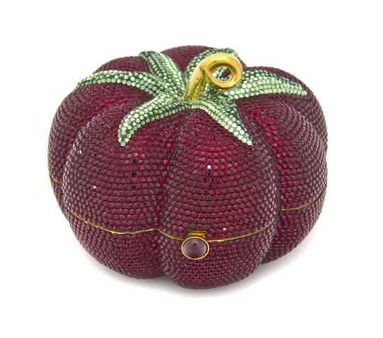 A Judith Leiber Dark Red and Green 155b48