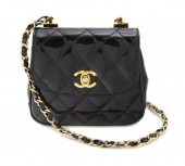 A Chanel Black Quilted Patent Leather 155b86