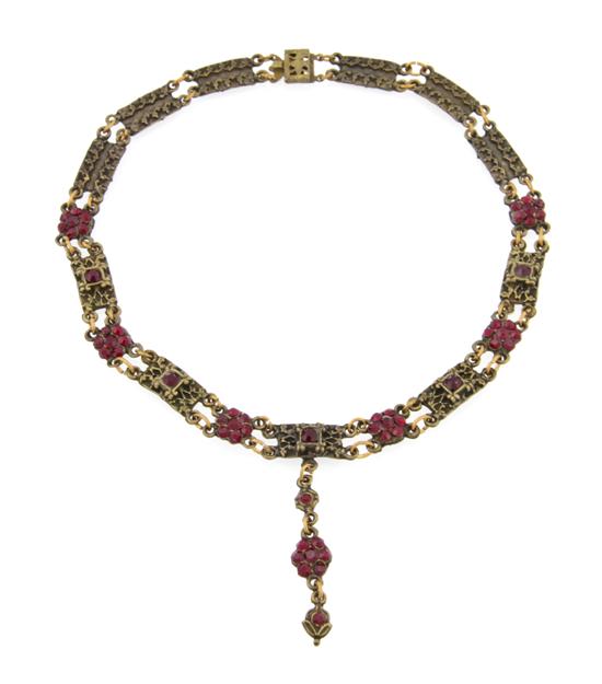 A Garnet Necklace 1920s with dark 155bd5