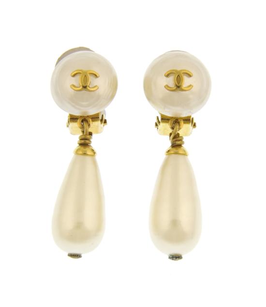 A Pair of Chanel Faux Pearl Ear