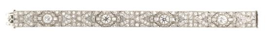 An Art Deco Platinum and Diamond Bracelet