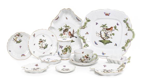 A Herend Porcelain Partial Tea Service in