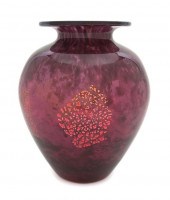 A Daum Art Deco Glass Vase of ovoid