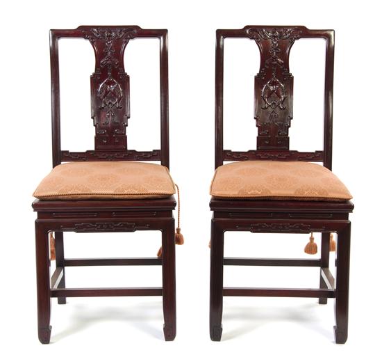 A Pair of Chinese Carved Hardwood 154310