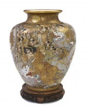 A Japanese Satsuma Vase of baluster
