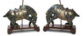 A Pair of Chinese Cloisonne Horses each