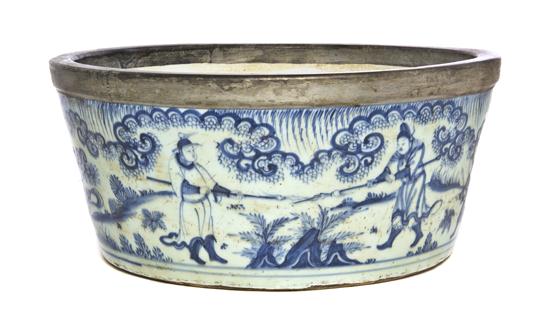 A Chinese Porcelain Basin of circular 154468