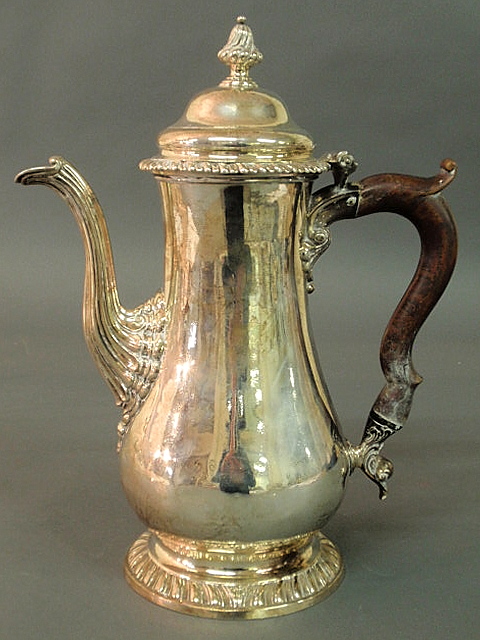 George II English silver coffeepot 156d10