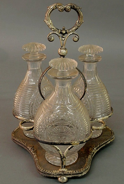 English Victorian silverplate decanter 156d24
