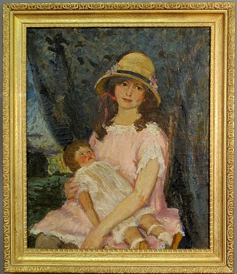 Oil on canvas portrait 20th century 156d59