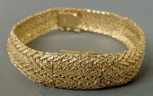 Ladies Geneve 14k gold mesh bracelet