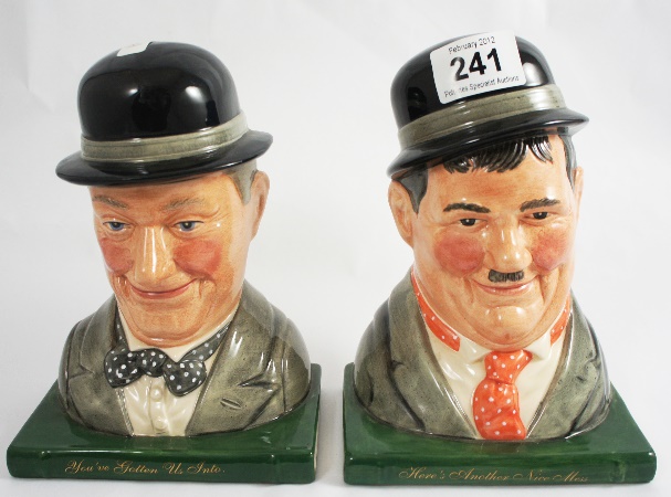 Royal Doulton Bookends Oliver Hardy 156f47