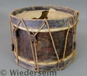 Metal and wood Civil War drum with a