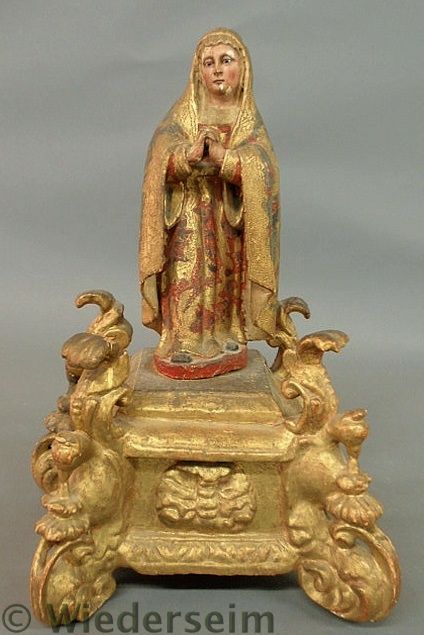 Italian carved figure of the Blessed