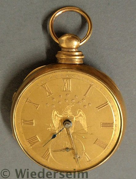 Men s 18k gold cased pocket watch 1574c9