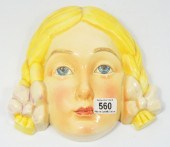 A Beswick Wall Pocket - Lady with Pigtail