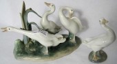Lladro Figure of Geese Group And Figure
