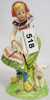 Beswick Figure Lady with Pig 1230