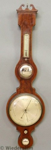 English inlaid mahogany banjo form 1583c7