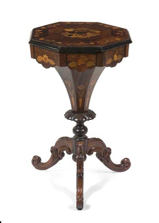A Victorian Rosewood Marquetry 155eda