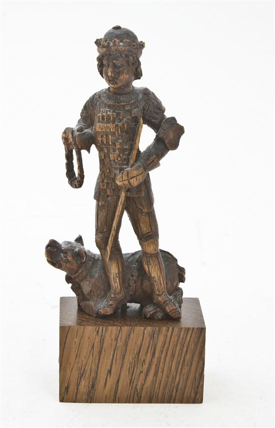 A Continental Carved Wood Figure