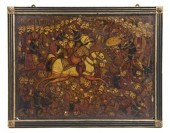 A Persian Lacquered Painting on 155f94