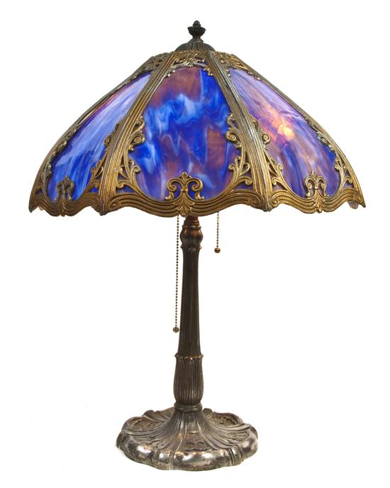 An American Slag Glass Table Lamp 1560b2