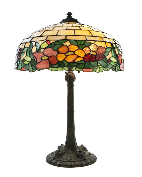 An American Leaded Glass Lamp Wilkinson 156114