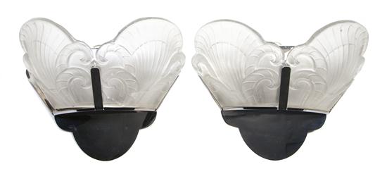 A Pair of French Art Deco Chromed
