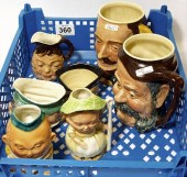 A collection of various Character Jugs
