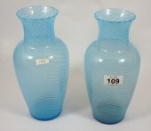 A pair of Nailsea Style Powder Blue