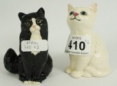 Beswick Cat 1886 and Doulton Black and