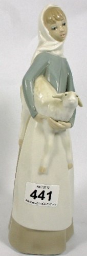 Lladro Large Figure of a Girl holding